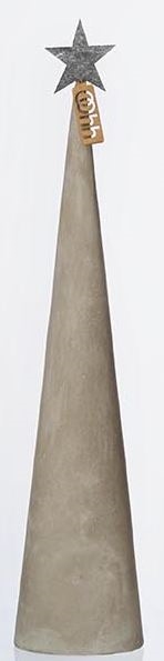 Lübech Living juletræ Cement cone grå højde 37 cm og diameter 8,5 cm - Fransenhome
